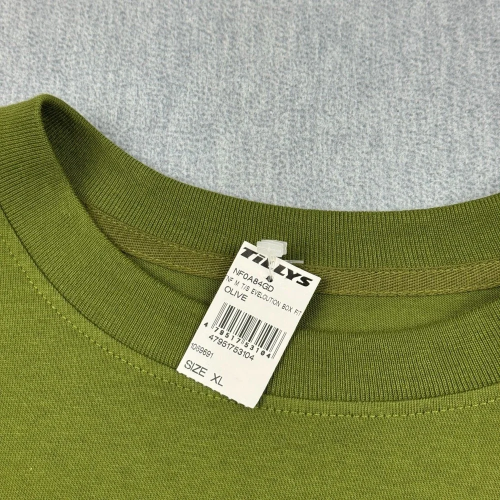 The North Face T Shirt Mens XL Green Short-Sleeve Evolution Box Fit Tee NWT